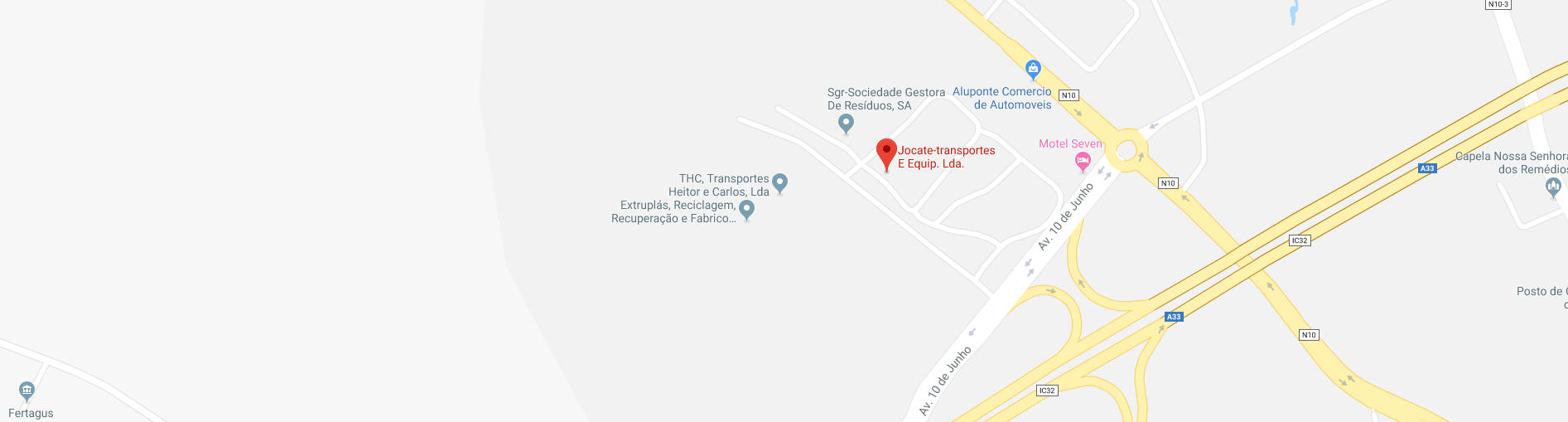 Mapa de localização da Jocate